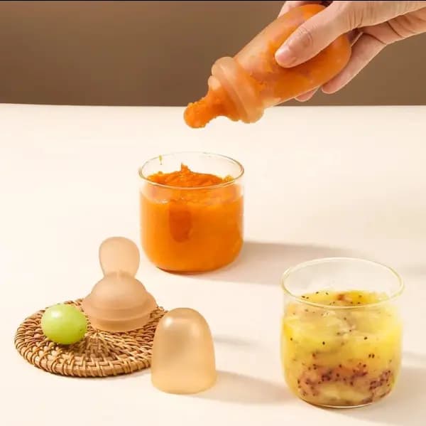 سرلاک خوری و میوه خوری دوکاره سیلیکونی گیاهی — تصویر ۳