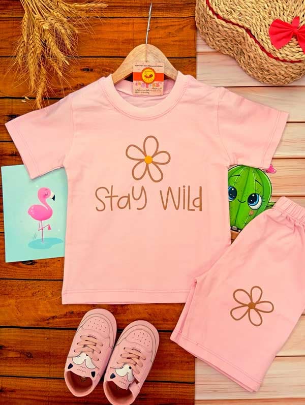 تیشرت شلوارک stay wild — تصویر ۴