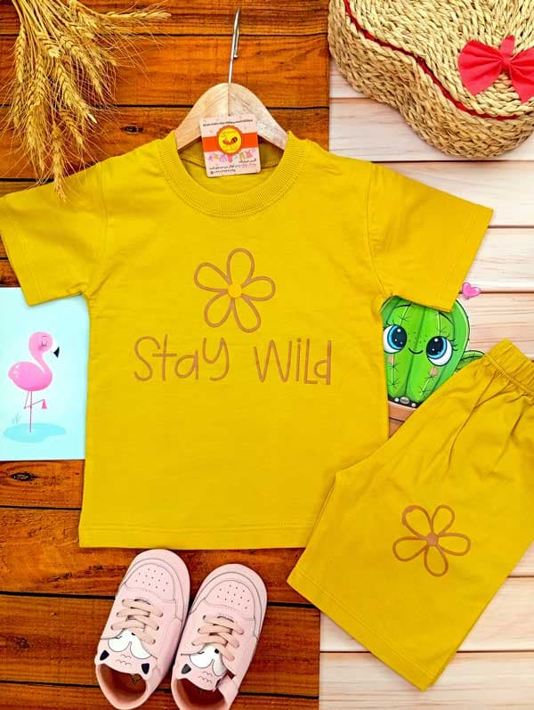 تیشرت شلوارک stay wild — تصویر ۳