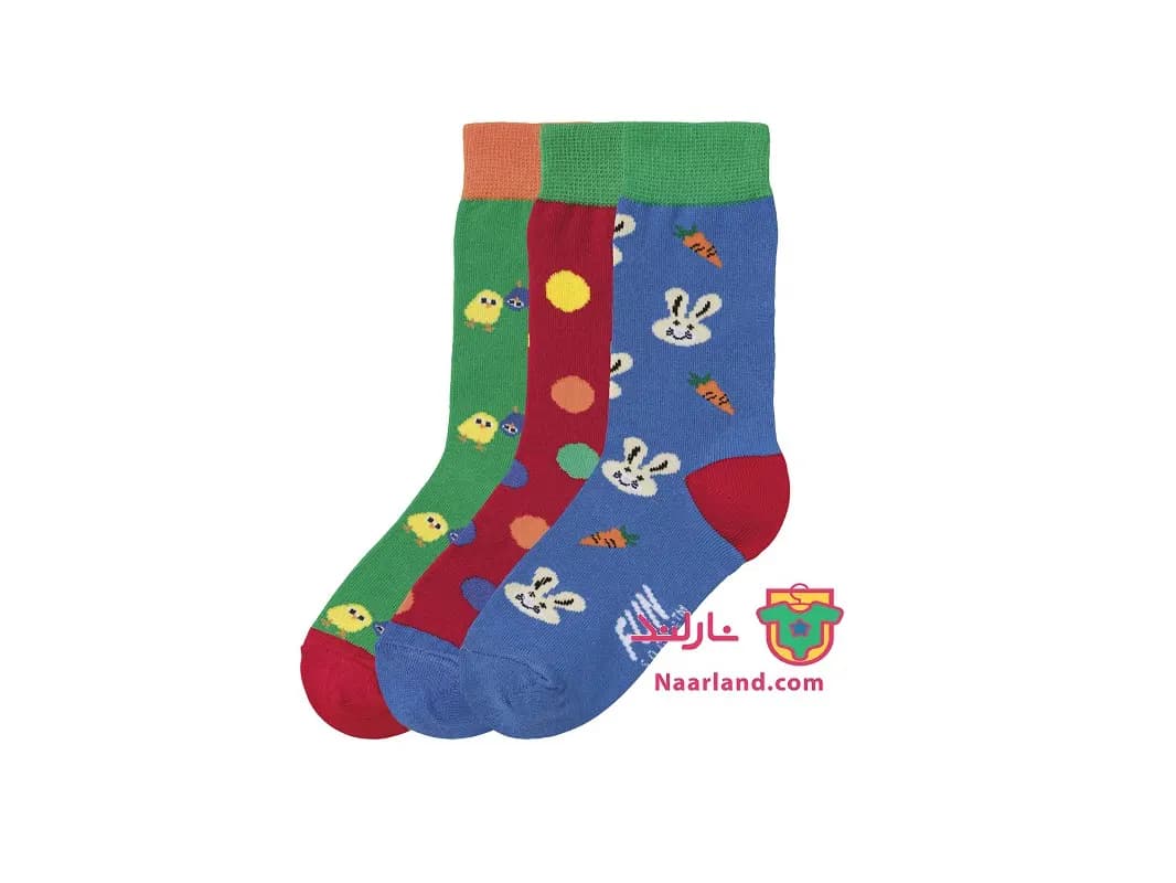 پک ۳ عددی جوراب FUN SOCKS آلمان جعبه تخم مرغی