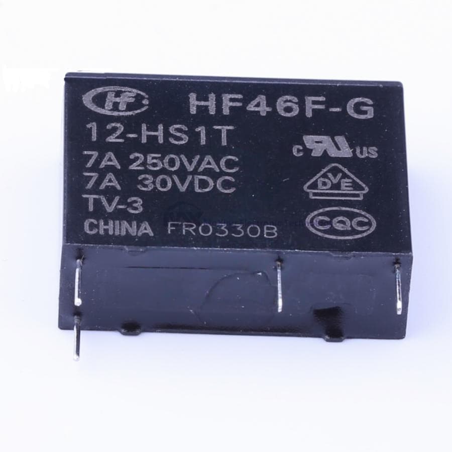 رله پکیجی 4 پین 12 ولت 7 آمپر HONGFA |مدل HF46F-G/12-HS1T