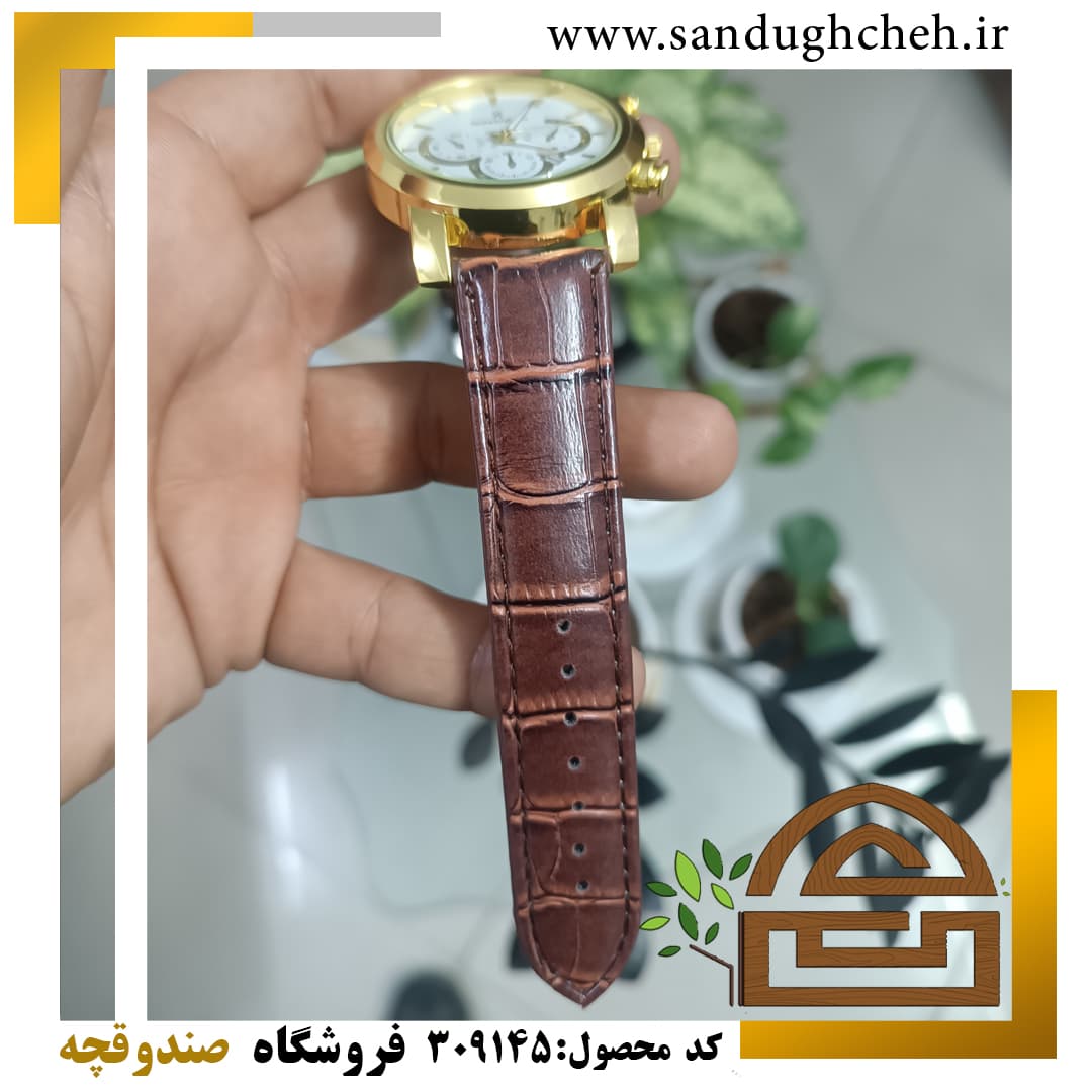 ساعت مچی رومانسون مردانه بند چرمی کد 309145 — تصویر ۲