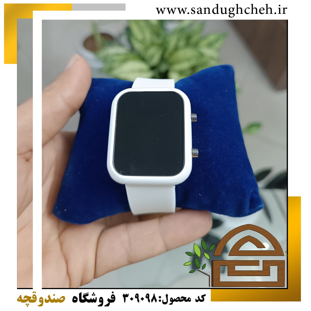ساعت بند سیلیکونی طرح اپل واچ سفید کد 309098