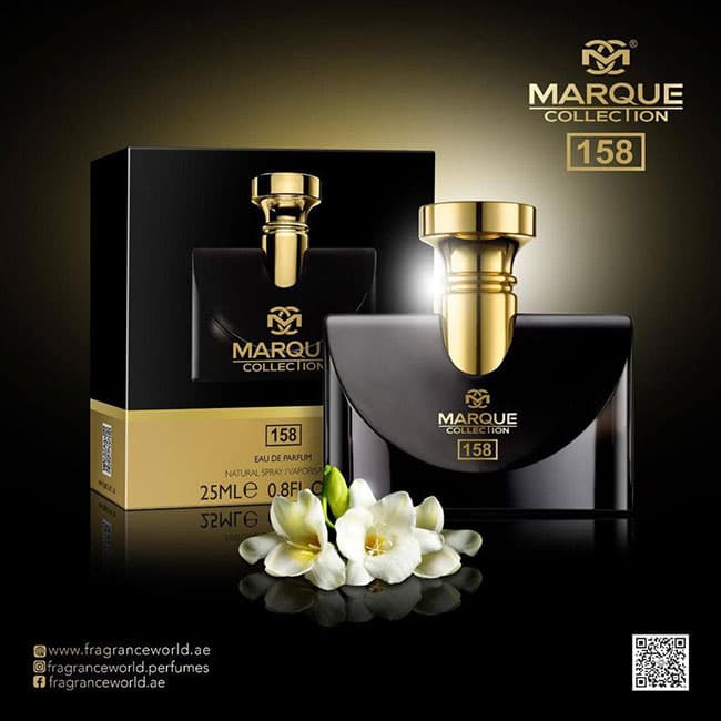 عطر ادکلن زنانه بولگاری جاسمین نویر فراگرنس ورد مارکویی کد 158 (Bvlgari Jasmin noir) حجم 25 میل — تصویر ۲