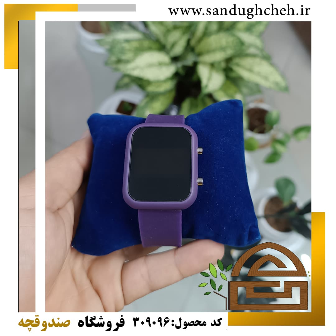 ساعت بند سیلیکونی طرح اپل واچ بنفش کد 309096