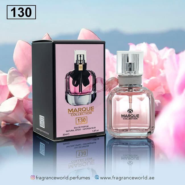 عطر ادکلن زنانه ایو سن لوران مون پاریس فراگرنس ورد مارکویی کد 130 (Fragrance world Marque Yves Saint Laurent Mon Paris) حجم 30 میل — تصویر ۲