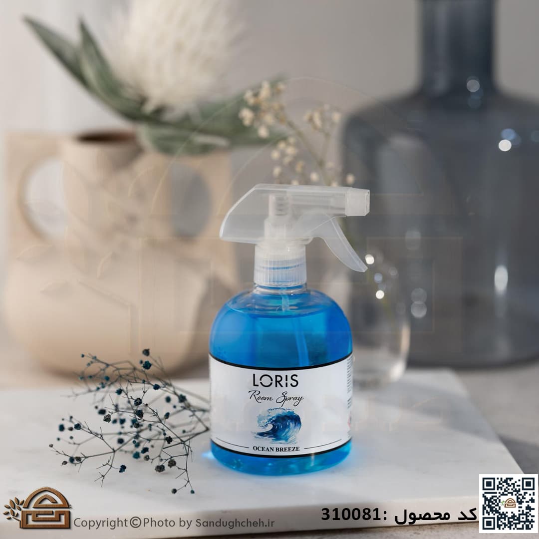 اسپری خوشبو کننده هوا لوریس رایحه OCEAN BREEZE(نسیم اقیانوس) حجم 500میل کد 310081 — تصویر ۲