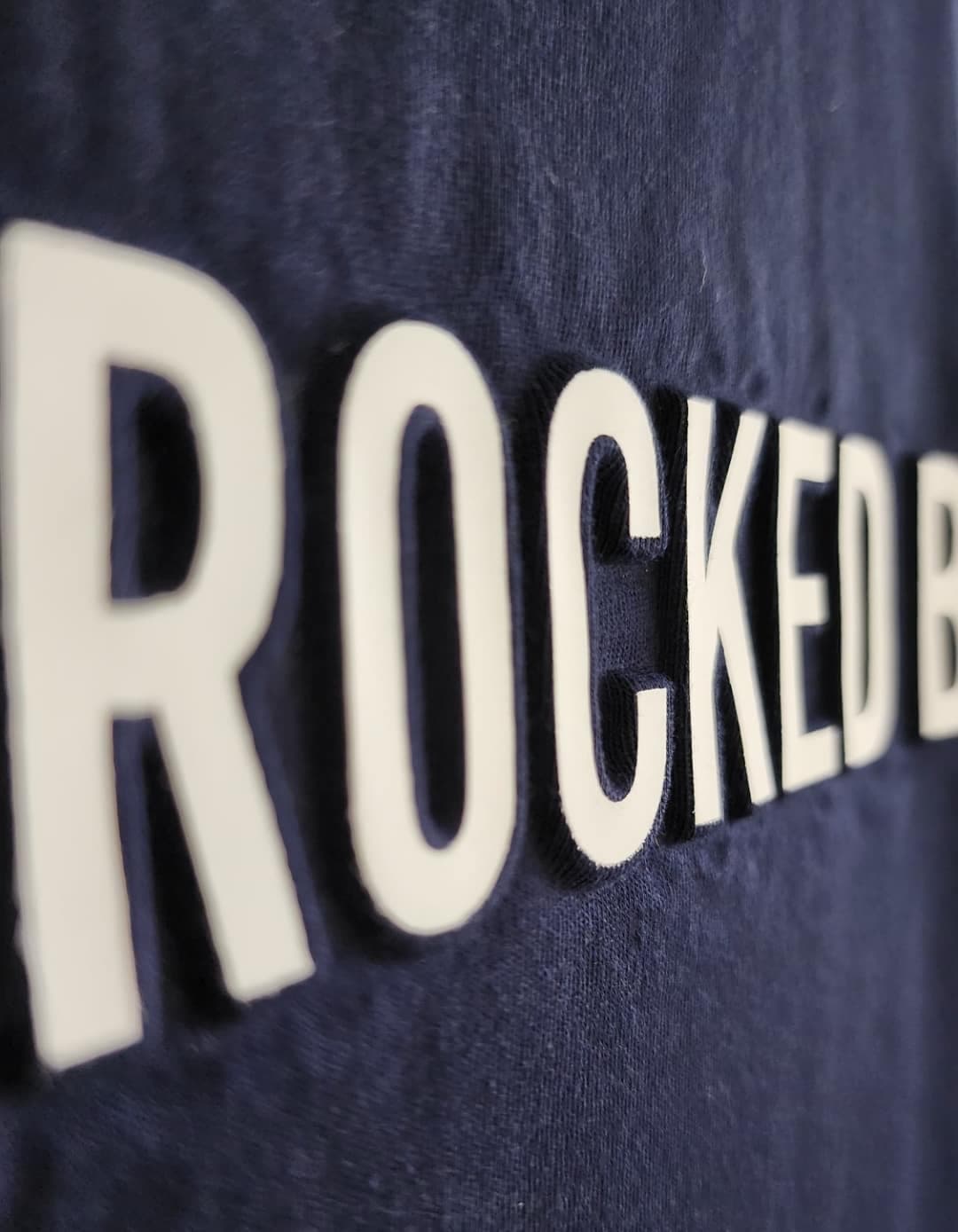 تیشرت سایز بزرگ سورمه ای Rocked Black کد 2125 — تصویر ۲