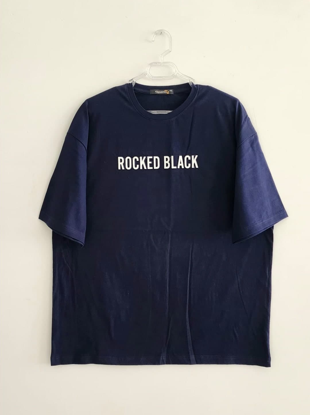 تیشرت سایز بزرگ سورمه ای Rocked Black کد 2125