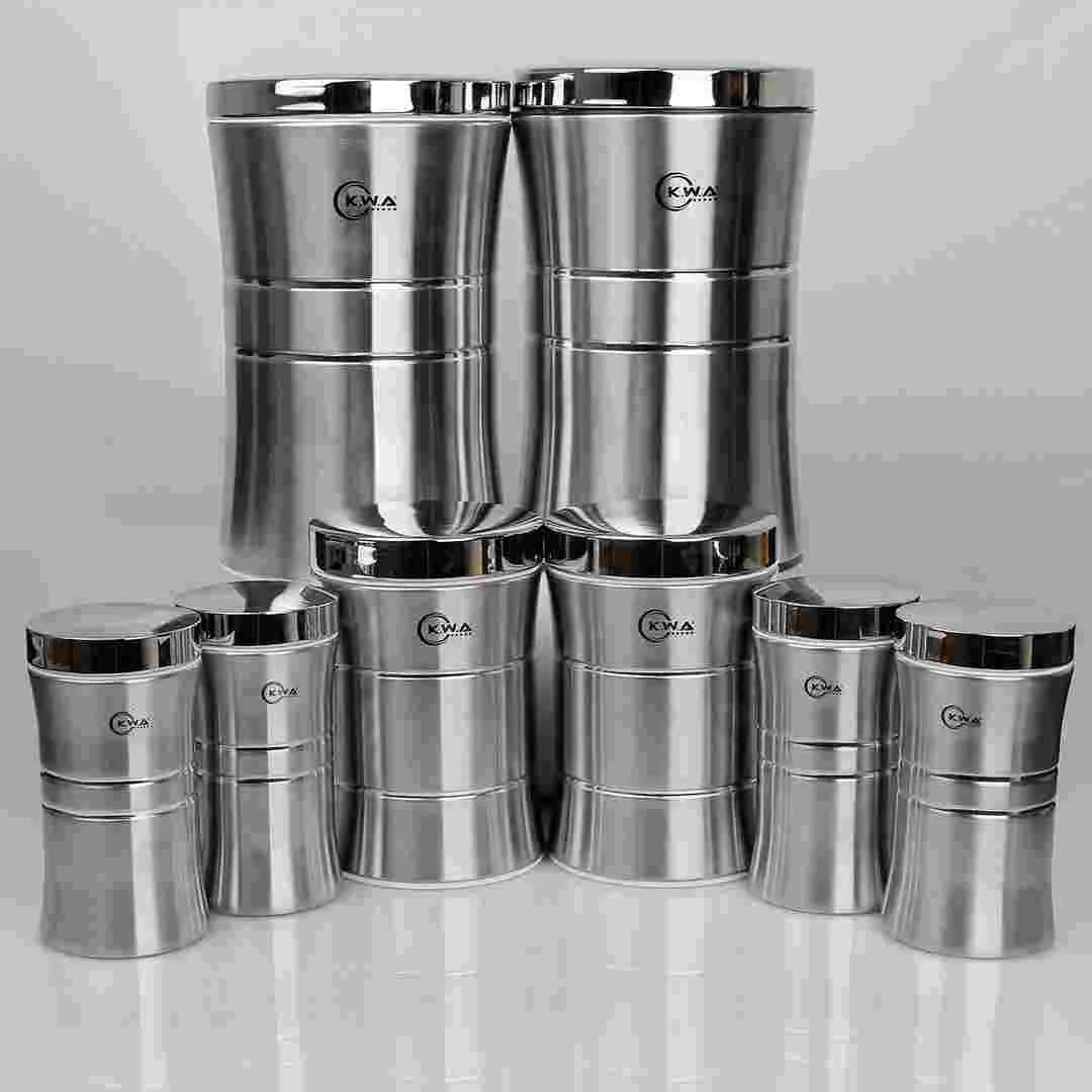 سرویس اشپزخانه ۸ پارچه هرمس کمرباریک رنگ نقره ای