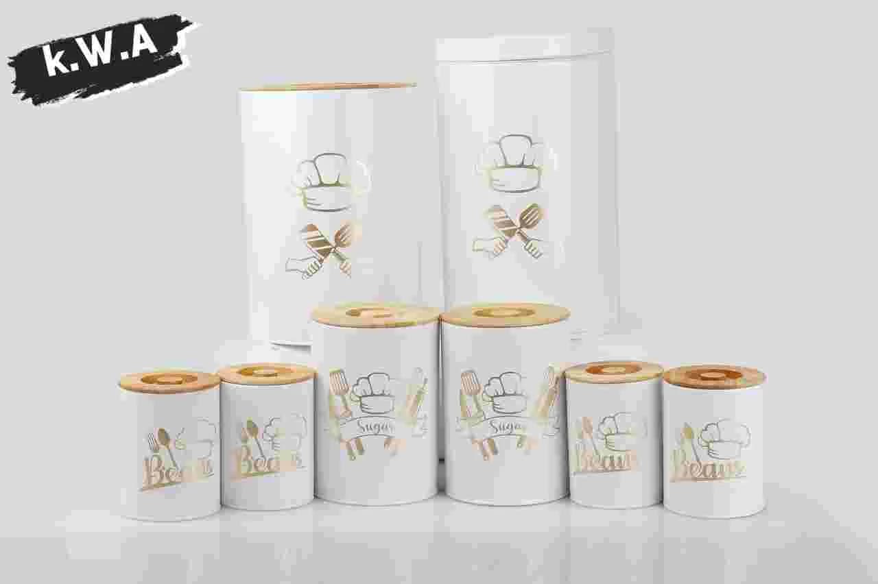 سرویس آشپزخانه 8 پارچه هرمس طرح ( چیف) رنگ سفید