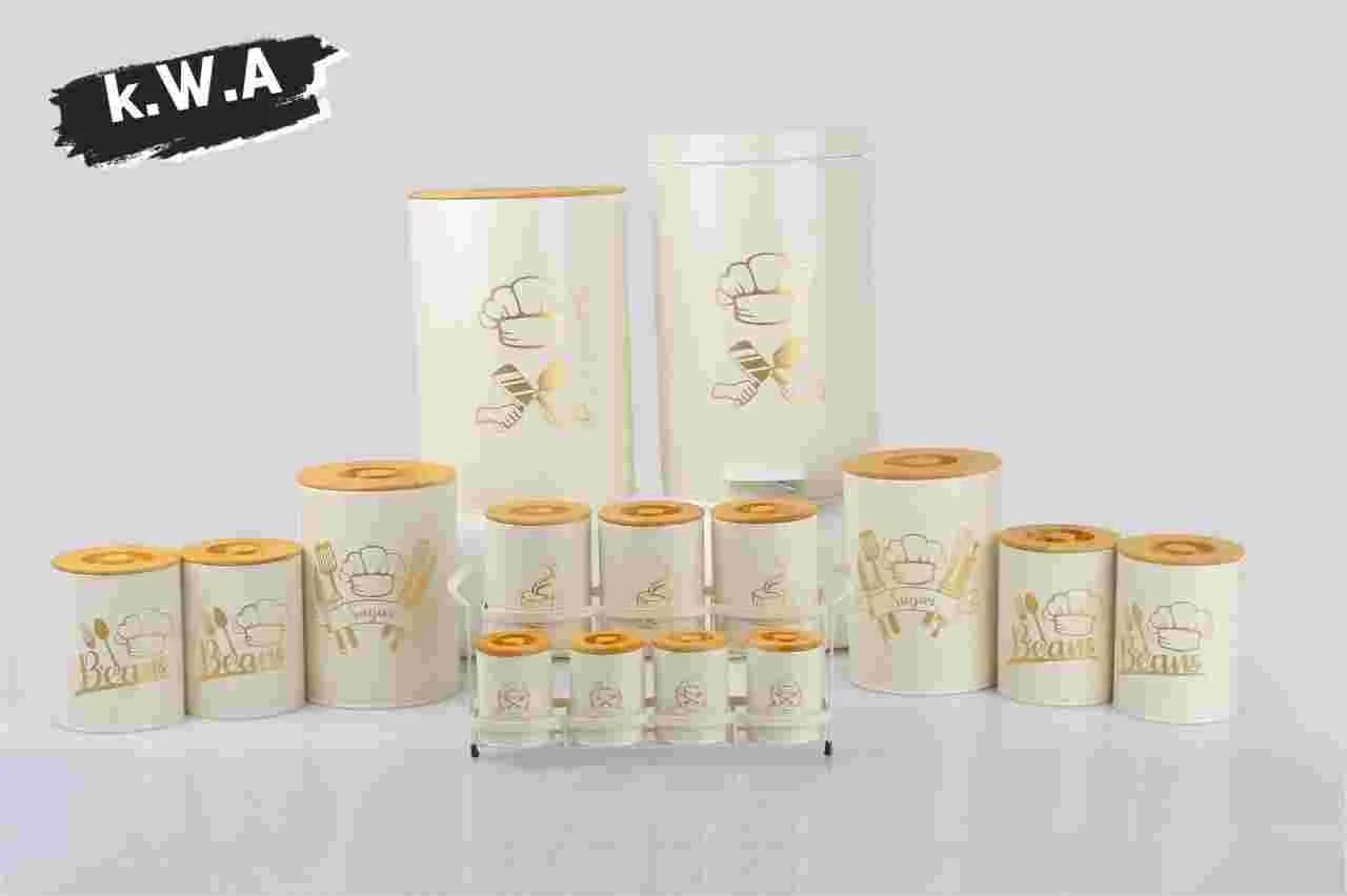 سرویس آشپزخانه 16 پارچه هرمس طرح ( چیف) رنگ کرم