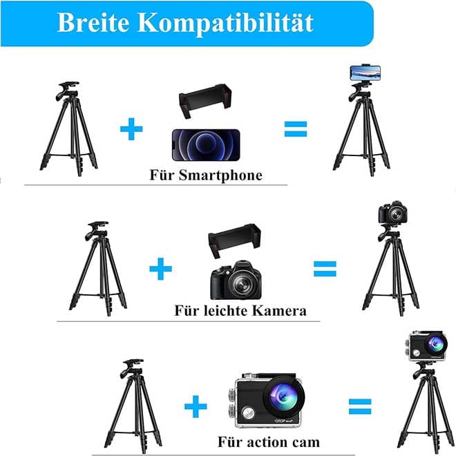 سه پایه تلفن همراه فاتورم (135 سانتی متر) Fatorm Mobile Phone Tripod — تصویر ۳