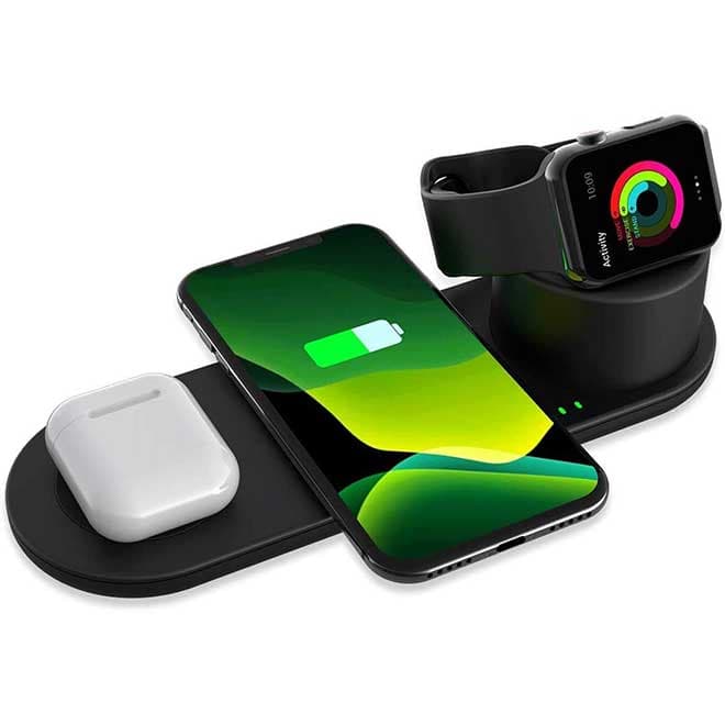 ایستگاه شارژ بی‌سیم 3 در 1 سازگار برای محصولات اپل چند دستگاه ARESH APPLE