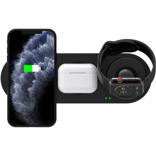 ایستگاه شارژ بی‌سیم 3 در 1 سازگار برای محصولات اپل چند دستگاه ARESH APPLE — تصویر ۵