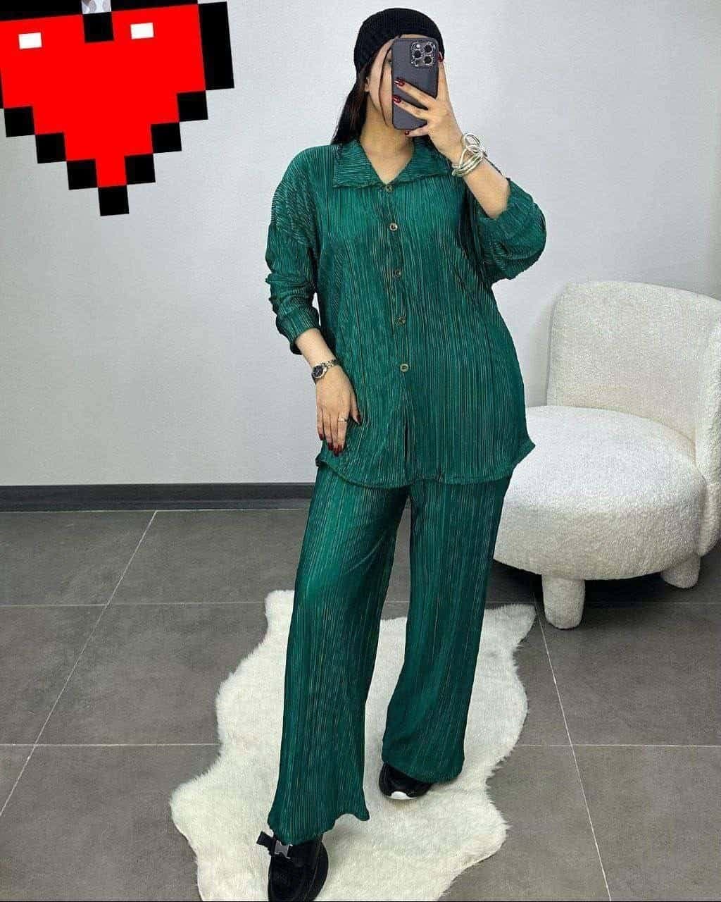 شومیز و شلوار پلیسه جناقی — تصویر ۵