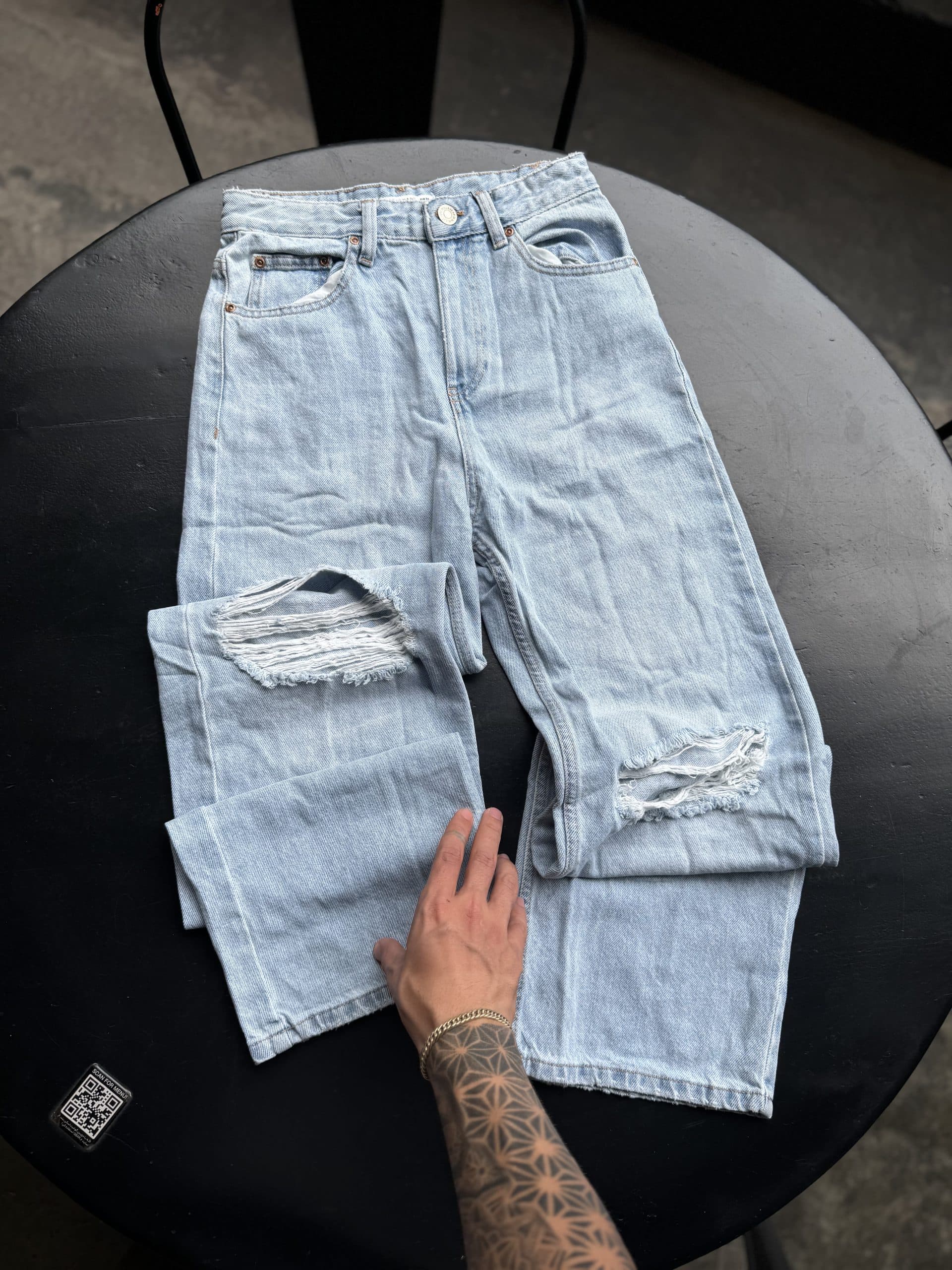 شلوار بگ زاپ pull&bear