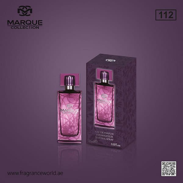 عطر ادکلن زنانه لالیک آمیتیس بنفش فراگرنس ورد مارکویی کالکشن کد 112 (Lalique Amethyst) حجم 25 میل — تصویر ۲