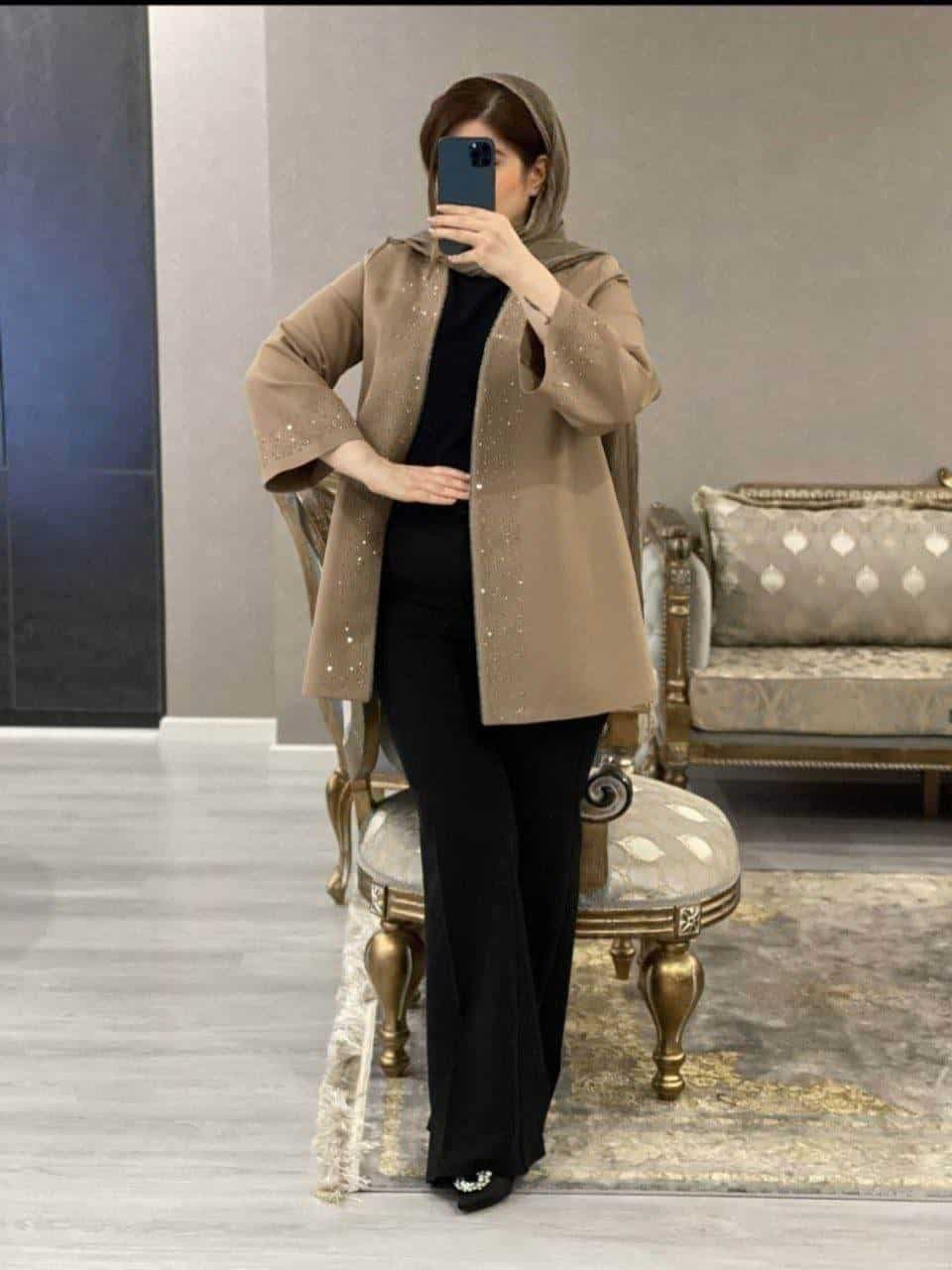 کت تک نگین دار صدف