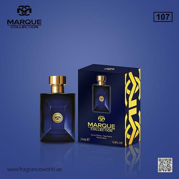 عطر ادکلن مردانه ورساچه دایلان بلو فراگرنس ورد مارکویی کالکشن کد107 (Versace Dylan Blue) حجم 25 میل — تصویر ۲