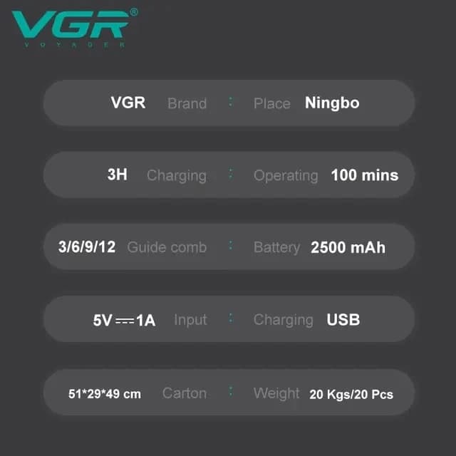 ماشین اصلاح وی جی ار مدل V-002 — تصویر ۶