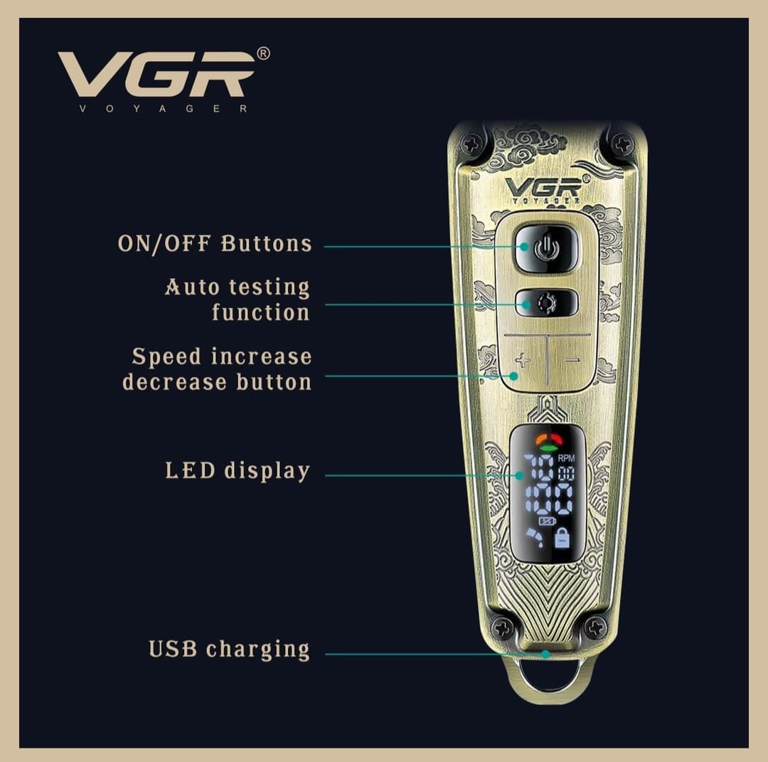 ماشین اصلاح خط زن و صفر زن وی جی آر مدل VGR V-901 — تصویر ۵
