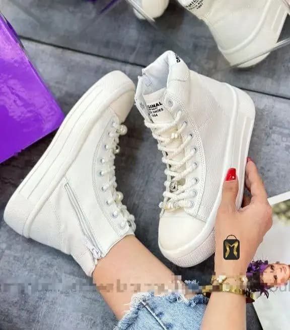 کتونی لژ ۴ سانت زیرهTPU (سفید) کد 4786