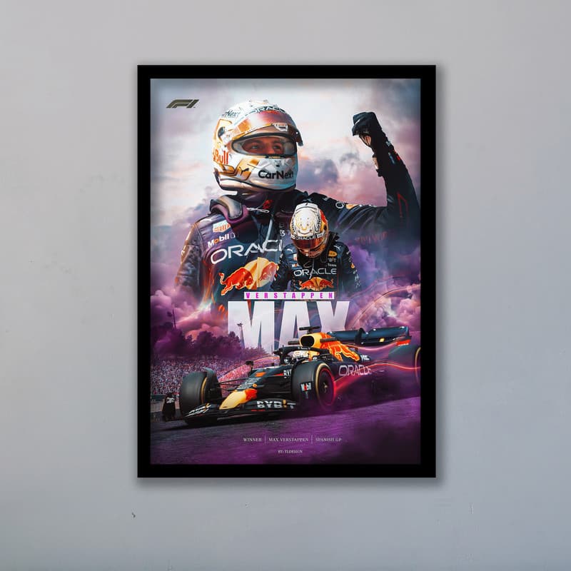 تابلو مدل فرمول یک مکس ورشتپن Verstappen کد LA-F1G1018B