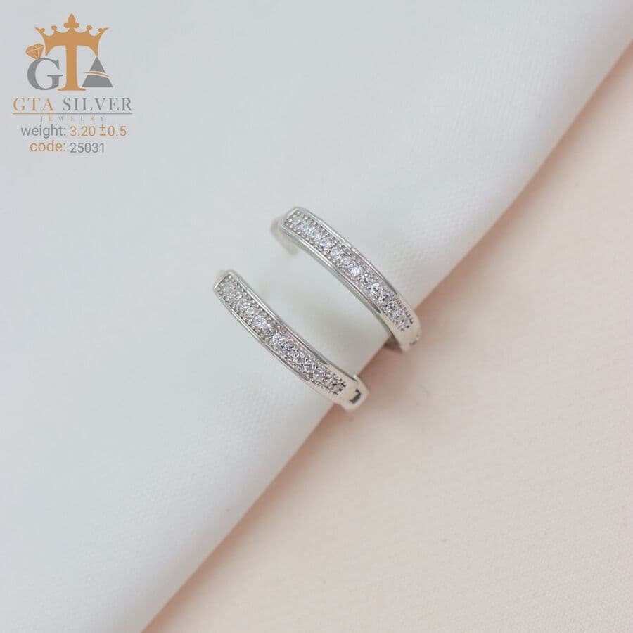گوشواره نقره میخی میکرو کد 25031