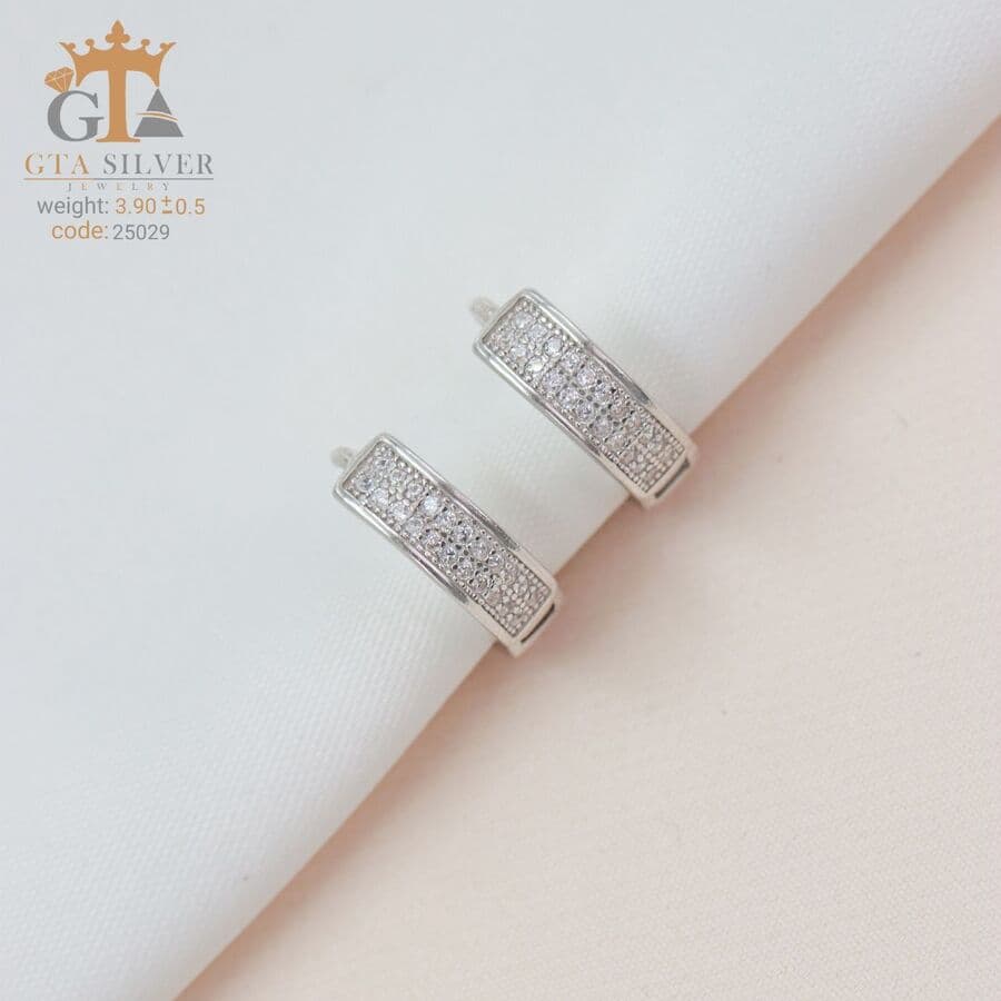 گوشواره نقره میخی میکرو کد 25029