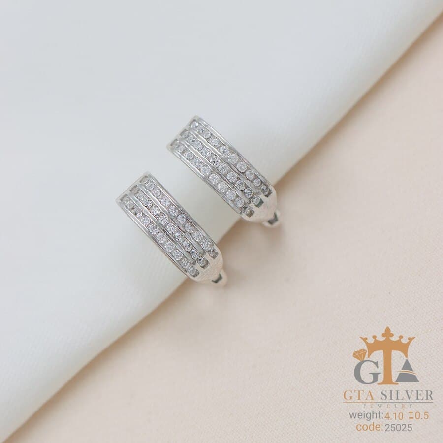 گوشواره نقره میخی میکرو کد 25025