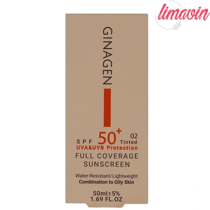 کرم ضد آفتاب رنگی ژیناژن، SPF 50، مدل 01، ‌مناسب پوست‌های چرب و مختلط با تنالیته روشن و حجم 50 میلی‌لیتر — تصویر ۳