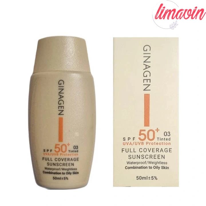 کرم ضد آفتاب رنگی ژیناژن، SPF 50، مدل 01، ‌مناسب پوست‌های چرب و مختلط با تنالیته روشن و حجم 50 میلی‌لیتر — تصویر ۲