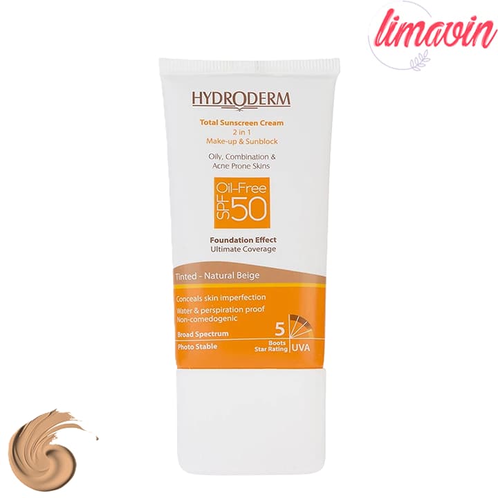 کرم ضدآفتاب هیدرودرم مدل Natural Beige حجم 40 میلی‌لیتر