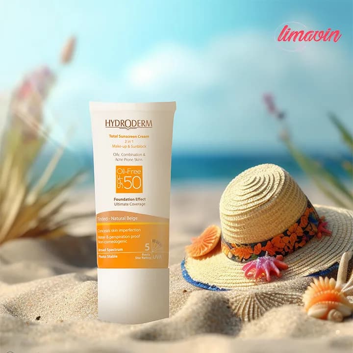 کرم ضدآفتاب هیدرودرم مدل Natural Beige حجم 40 میلی‌لیتر — تصویر ۲