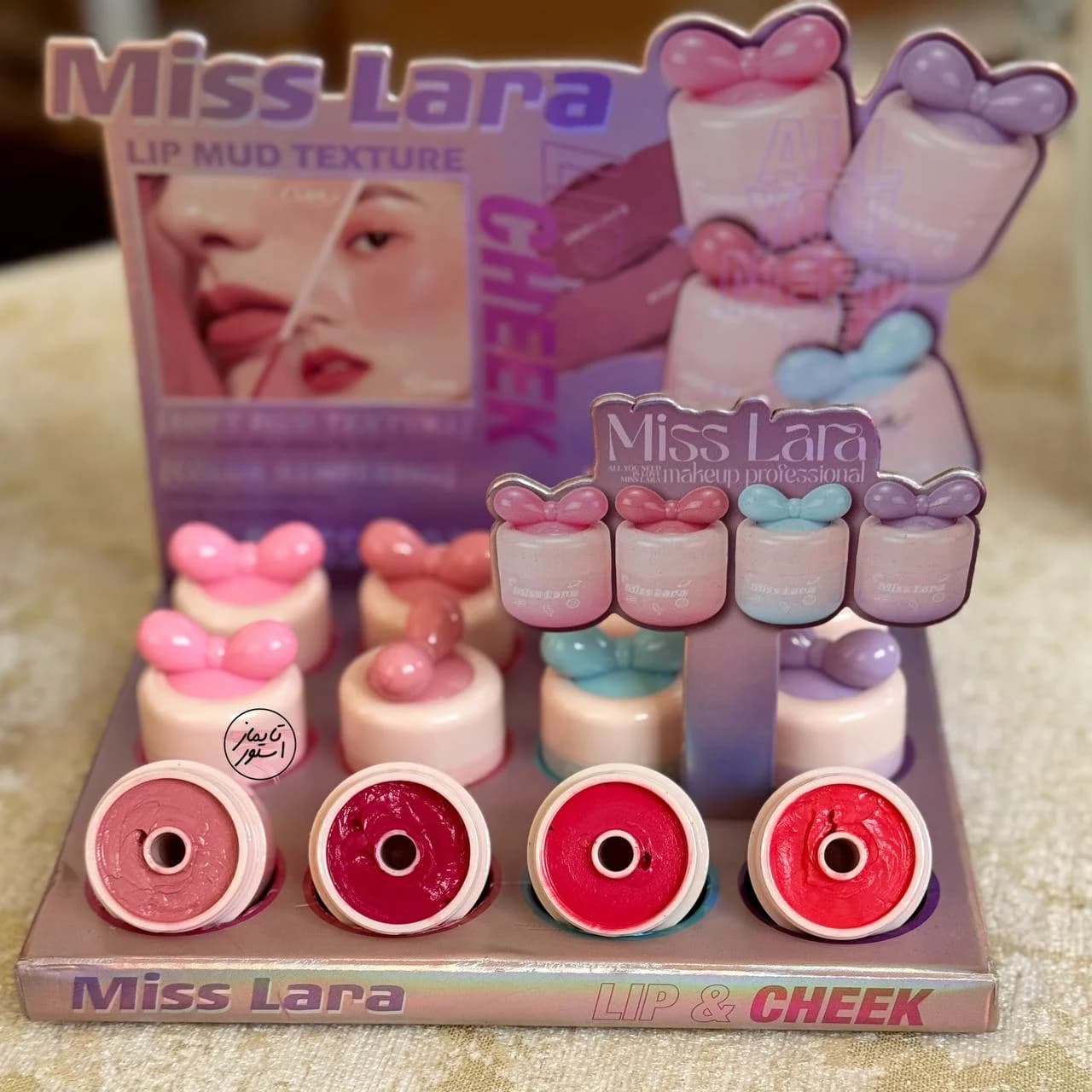 رژ گونه و رژ لب خیس پاپیونی میس لارا Miss Lara — تصویر ۲