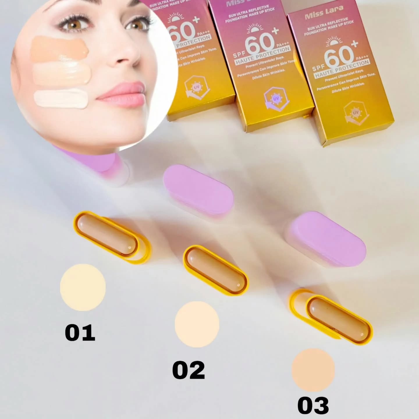 ضدآفتاب استیکی رنگی SPF 60 میس لارا — تصویر ۳