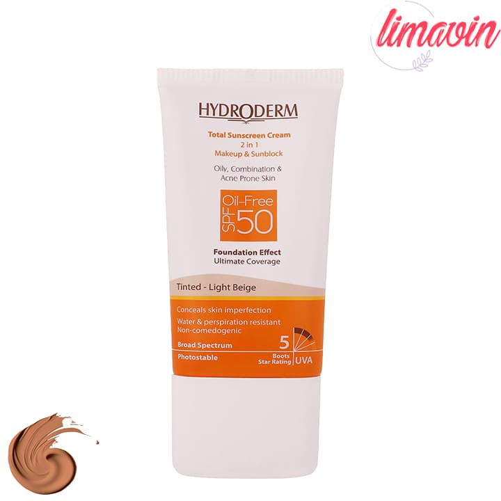 کرم ضدآفتاب هیدرودرم مدل Light Beige حجم 40 میلی‌لیتر