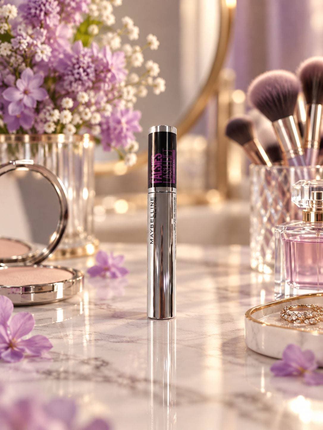 ریمل حجم دهنده و بلند کننده بسیار مشکی میبلین مدل False Lash