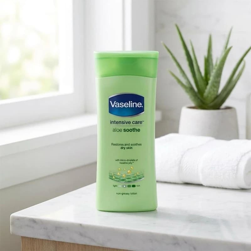 لوسیون بدن وازلین Vaseline مدل Aloe Soothe حجم 400 میلی لیتر