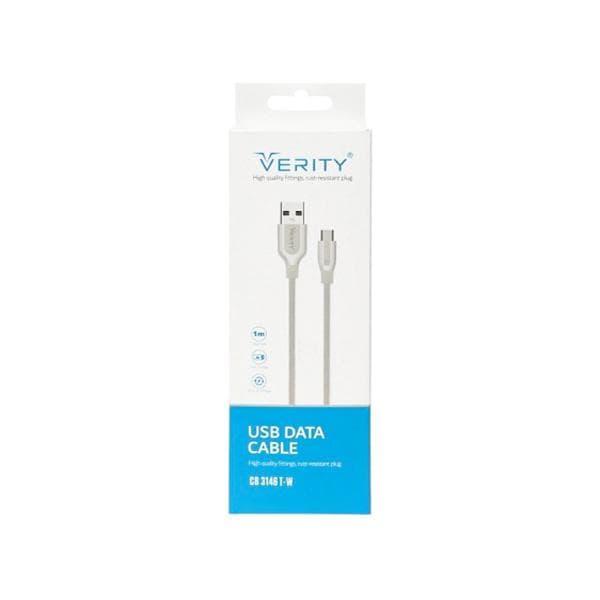 کابل تبدیل USB به Type-C وریتی مدل CB 3146 T-W طول ۱ متر — تصویر ۲