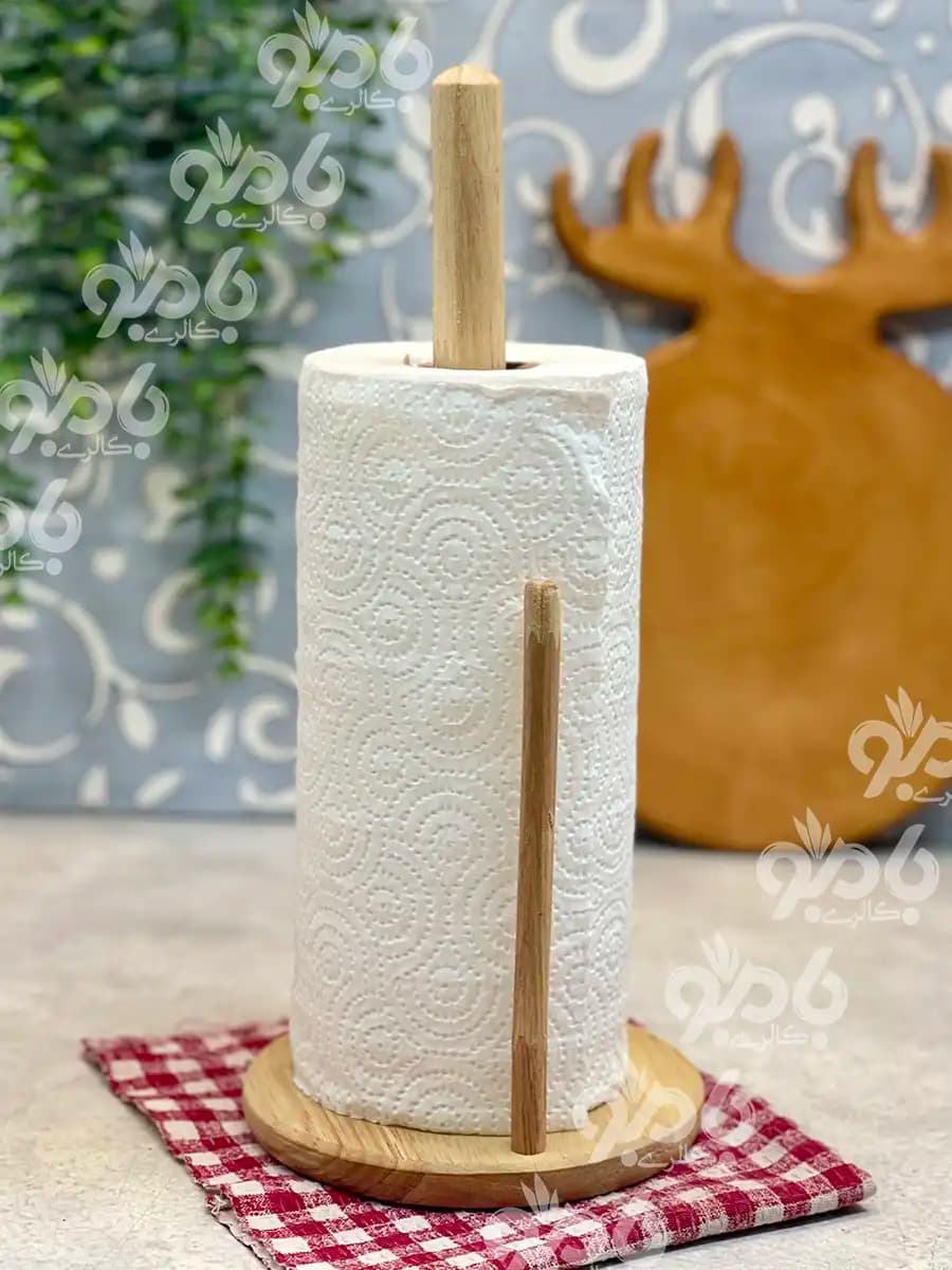 استند دستمال رولی چوبی رابروود