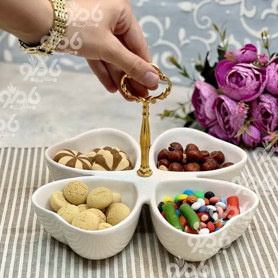 اردو خوری سرامیکی دسته فلزی کد140 — تصویر ۲
