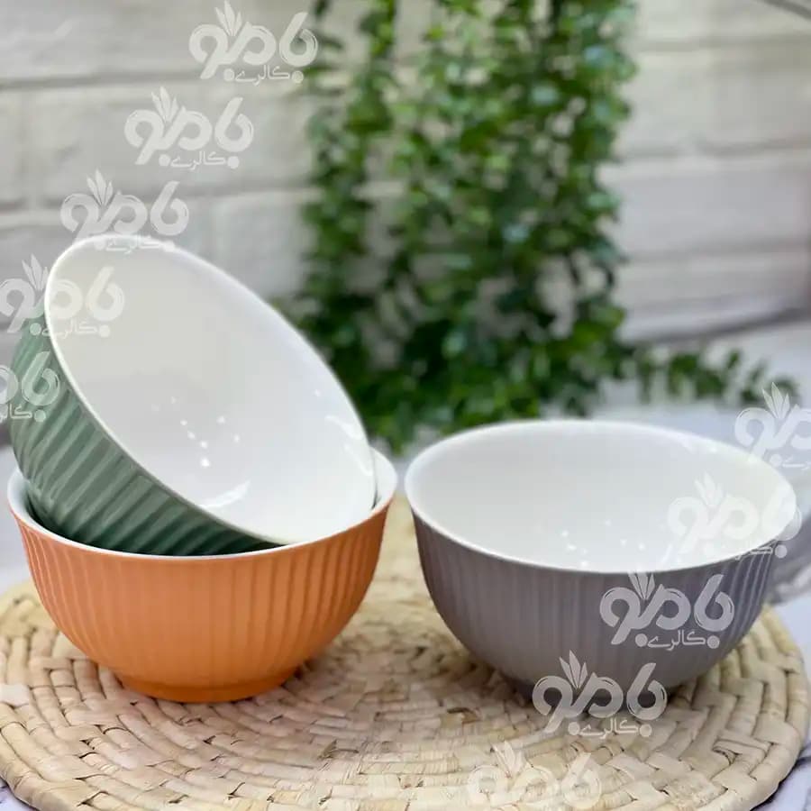 کاسه آبگوشت 3عددی گوزل رنگی — تصویر ۳