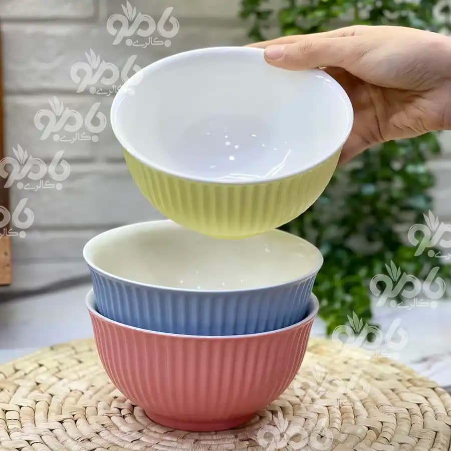 کاسه آبگوشت 3عددی گوزل رنگی — تصویر ۲