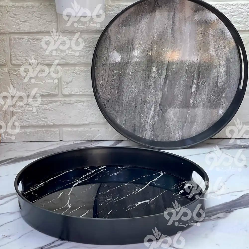 سینی پلاستیکی لبه دار سنگی رایکا — تصویر ۵