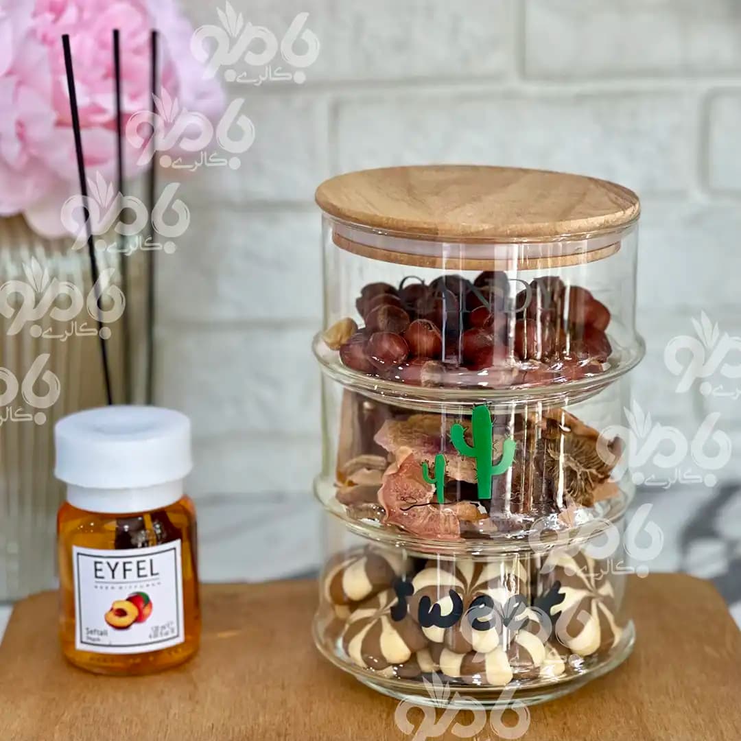 برج تنقلات 3 طبقه چاپدار درب چوبی — تصویر ۲