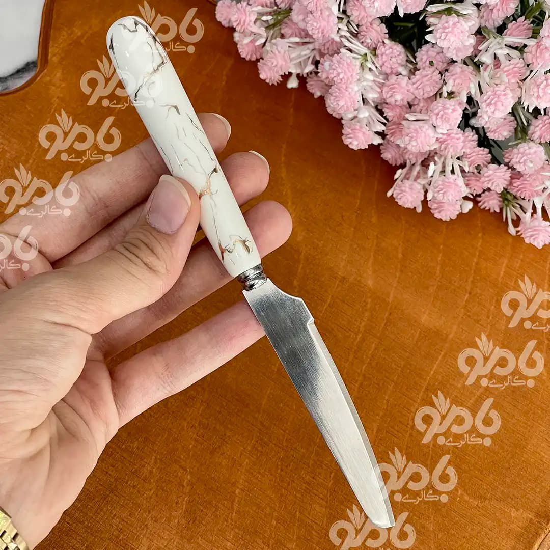 کارد تک ماربل سفید سیلور سرامیک — تصویر ۲