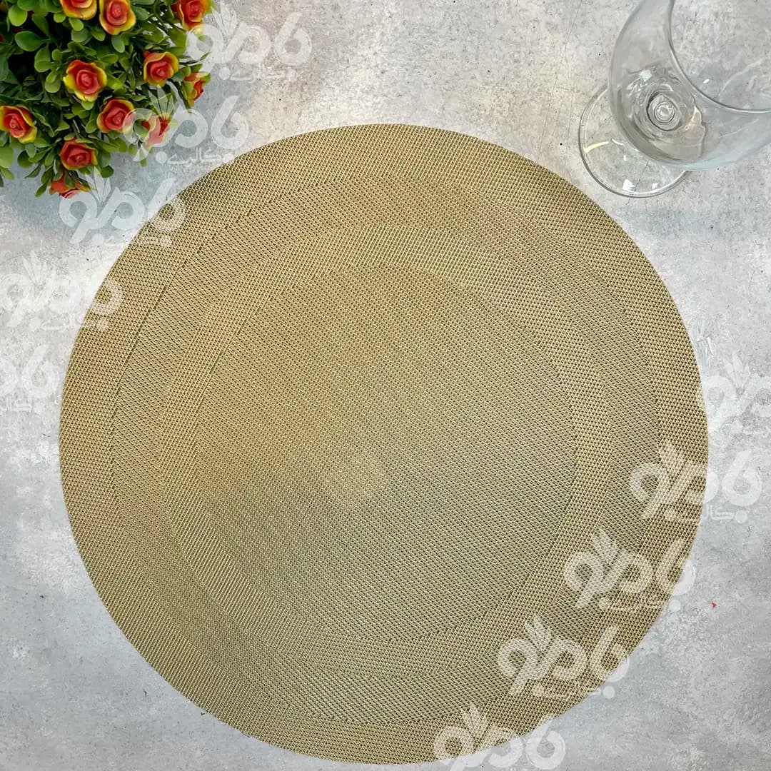 زیر بشقابی و رومیزی گرد رنگی پی وی سی — تصویر ۴