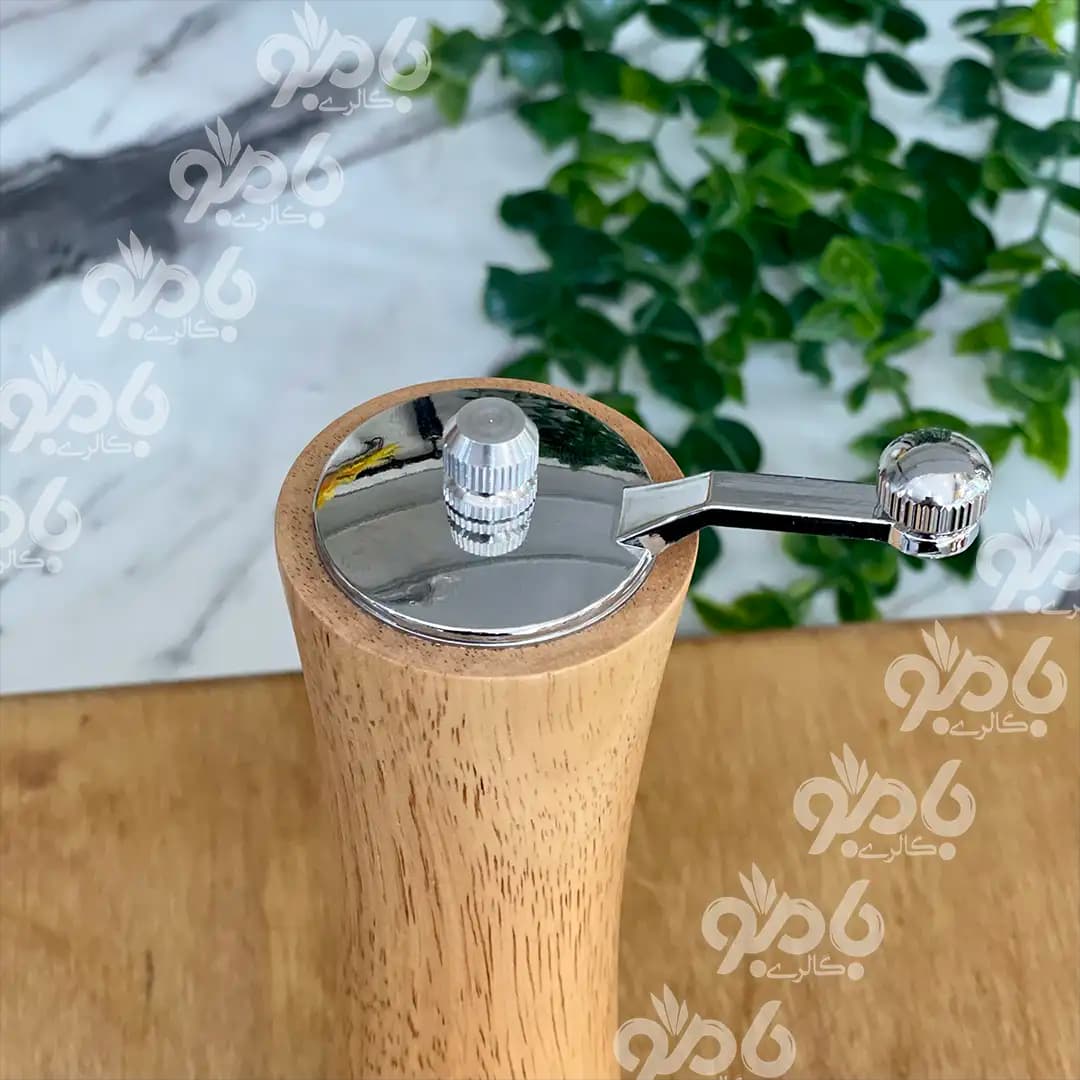 فلفل ساب چوبی دسته فلزی چرخشی — تصویر ۲
